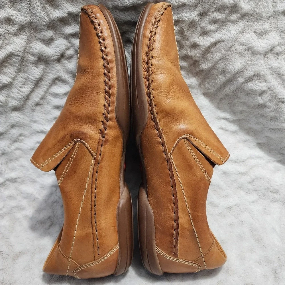 Pikolinos Men's Size 7-7.5 US 40 EU Puerto Rico Brown Leather Driving Loafers